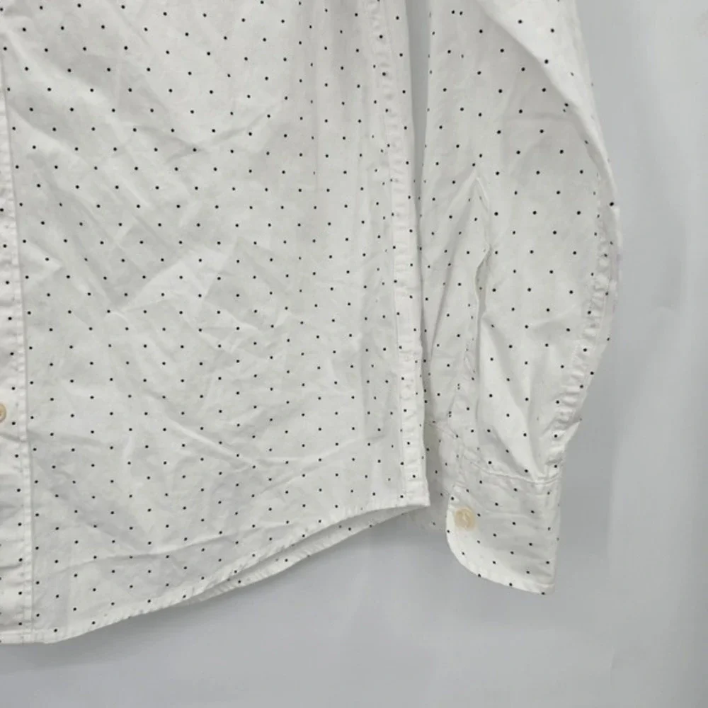 J. Crew Slim Untucked Stretch‎ Shirt Polka Dot Organic Cotton Top S